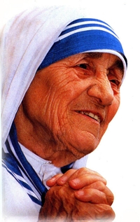 Madre Teresa di Calcutta, al secolo Anjeza Gonxha Bojaxhiu (pron. aŋɛzə gɔnʤa bɔjadʒi:u, it. Agnesa Gongia Boiagiu; Skopje, 26 agosto 1910 - Calcutta, 5 settembre 1997), è stata una religiosa e beata albanese, di fede cattolica, fondatrice della congregazione religiosa delle Missionarie della Carità. Il suo lavoro tra le vittime della povertà di Calcutta l´ha resa una delle persone più famose al mondo. Ha ricevuto il Premio Nobel per la Pace nel 1979, e il 19 ottobre 2003 è stata proclamata beata da Papa Giovanni Paolo II.