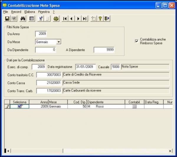 Gestione Nota Spese - software gestionale aziendale NTS Business - sisoft srl